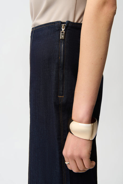 Joseph Ribkoff Dark Blue Denim Wide Leg Cropped Jeans 261955