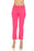 Joseph Ribkoff Style 231925 Dazzle Pink 5-Pocket Frayed Cropped Jeans
