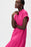 Joseph Ribkoff Dazzle Pink Mandarin Collar Tiered Midi Shirt Dress Dress 232115 NEW