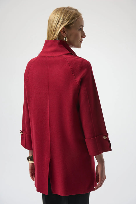 Joseph Ribkoff Overlap Collar Sweater Knit Cardigan 254956