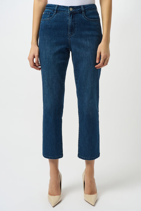 Joseph Ribkoff Denim Medium Blue Classic Cropped Jeans 252926F25