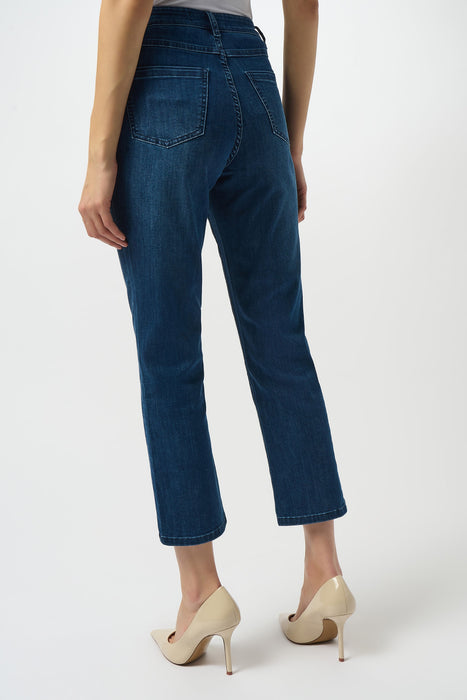 Joseph Ribkoff Denim Medium Blue Classic Cropped Jeans 252926F25