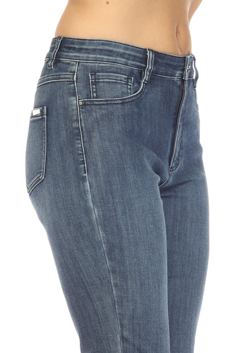 Joseph Ribkoff Denim Medium Blue High-Rise Bootcut Jeans 231918