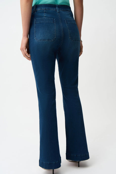Joseph Ribkoff Denim Medium Blue High Waist Flared Jeans 261956