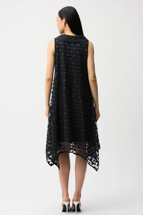 Joseph Ribkoff Polka Dot Mesh Handkerchief Dress 261299