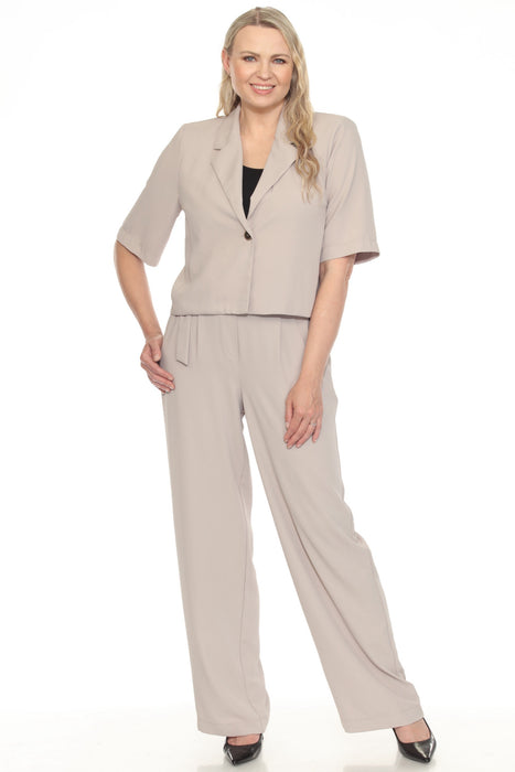 Joseph Ribkoff Dune Belted Pull On Wide Leg Pants 252104
