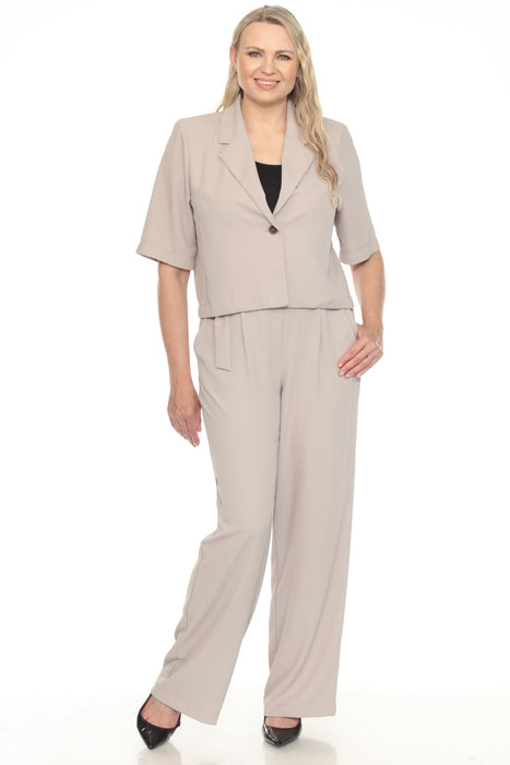 Joseph Ribkoff Dune One-Button Short Blazer Jacket 252105