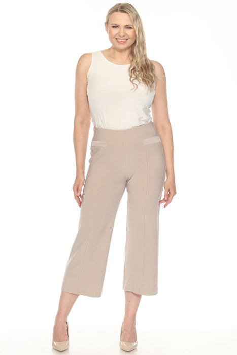 Joseph Ribkoff Dune Pull On Cropped Wide Leg Pants 251005