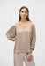 Joseph Ribkoff Style 252165 Dune V-Neck Puff Sleeve Satin Top