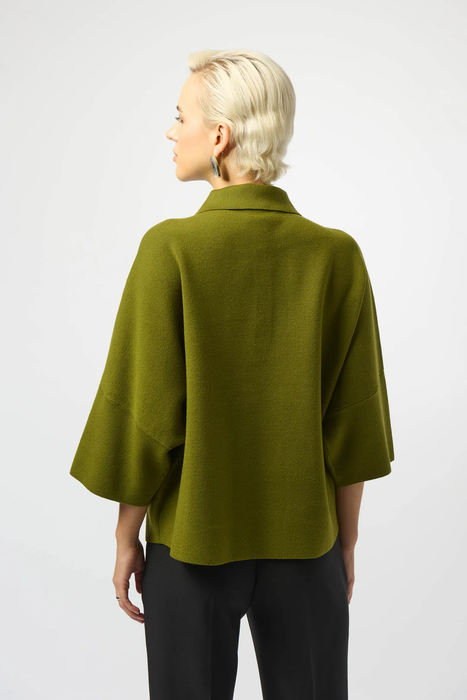 Joseph Ribkoff Collared 3/4 3/4 Sleeve Boxy Top 253962