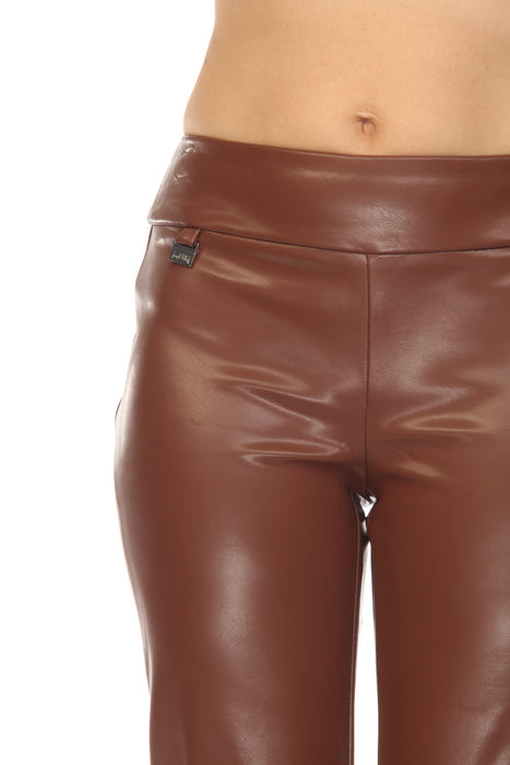 Joseph Ribkoff Faux Leather Pull-On Cropped Pants 231151 NEW