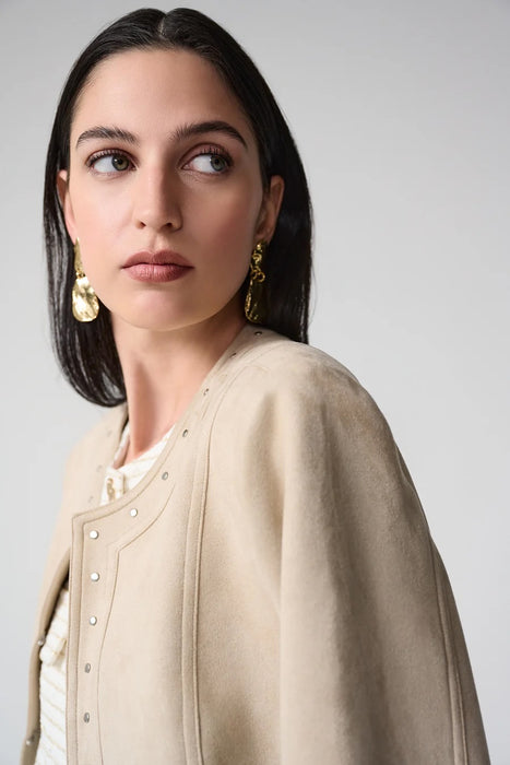 Joseph Ribkoff Studded Faux Suede Long Sleeves Jacket 261909