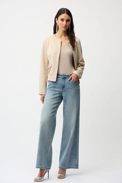 Joseph Ribkoff Studded Faux Suede Long Sleeves Jacket 261909
