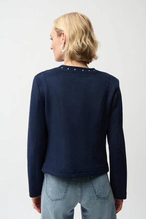 Joseph Ribkoff Studded Faux Suede Long Sleeves Jacket 261909