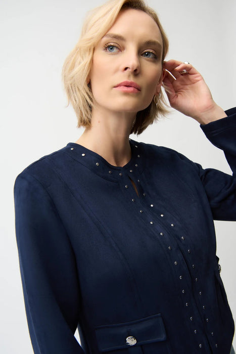 Joseph Ribkoff Studded Faux Suede Long Sleeves Jacket 261909