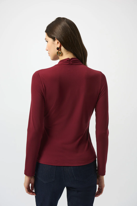 Joseph Ribkoff Faux Wrap Long Sleeve Fitted Top 253020