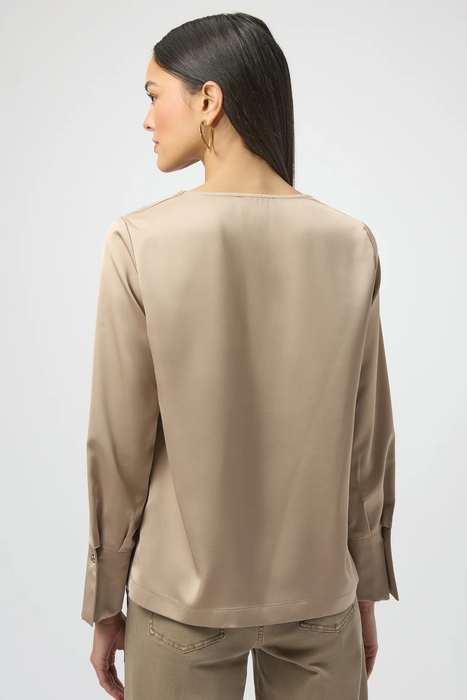 Joseph Ribkoff Fawn Keyhole Neckline Long Sleeves Top 254135
