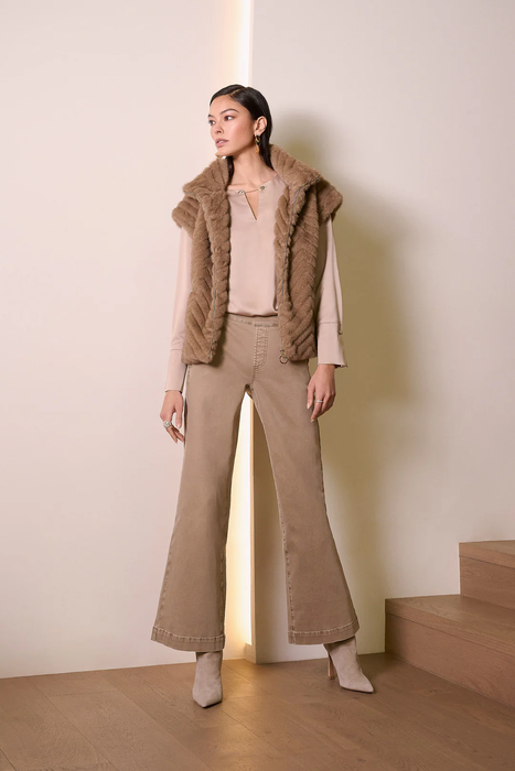 Joseph Ribkoff Fawn Keyhole Neckline Long Sleeves Top 254135