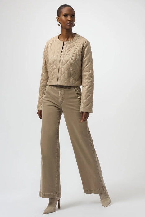 Joseph Ribkoff Fawn Long Sleeves Crew Neck Quilted Jacket 254929