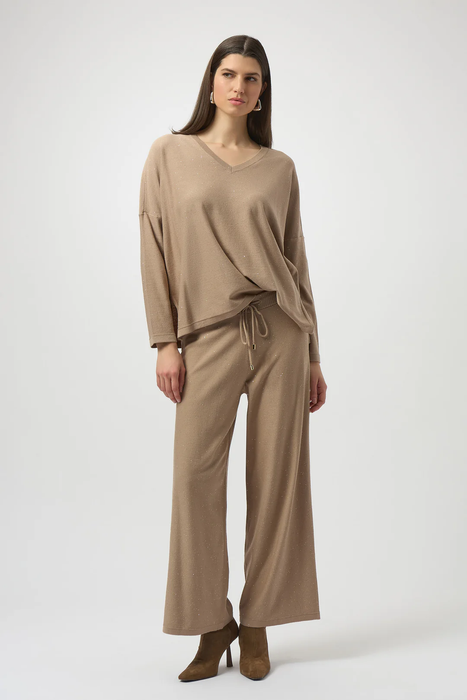 Joseph Ribkoff Sequined Wide Leg Culotte Pants 244922