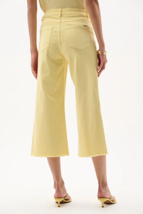 Joseph Ribkoff Wide Leg Frayed Cropped Jeans 262918