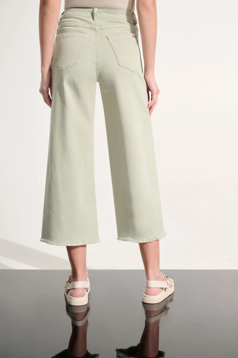 Joseph Ribkoff Wide Leg Frayed Cropped Jeans 262918