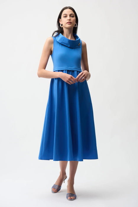 Joseph Ribkoff Shawl Collar Midi Fit and Flare Dress 261274