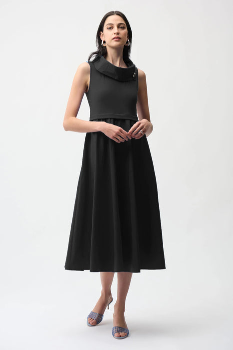 Joseph Ribkoff Shawl Collar Midi Fit and Flare Dress 261274