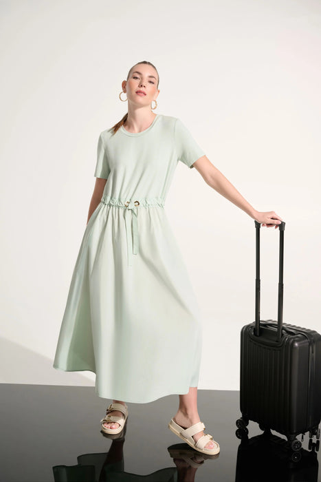 Joseph Ribkoff Drawstring Waist Maxi Fit & Flare Dress 262627
