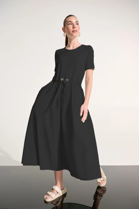 Joseph Ribkoff Drawstring Waist Maxi Fit & Flare Dress 262627