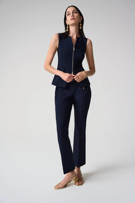 Joseph Ribkoff Fitted Sleeveless Front Zipper Vest 261054
