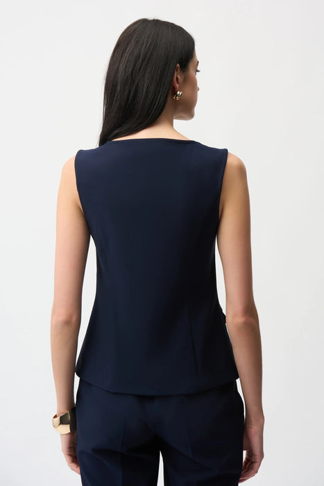 Joseph Ribkoff Fitted Sleeveless Front Zipper Vest 261054