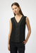 Joseph Ribkoff 254211 Black Fitted V-Neck Sleeveless Top