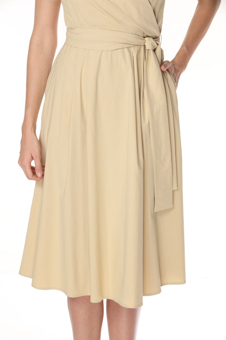 Joseph Ribkoff Flax Midi Wrap Dress With Pockets 262244