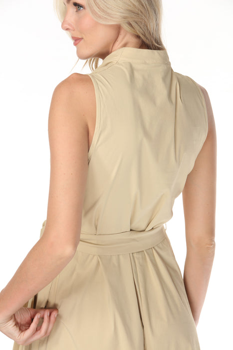 Joseph Ribkoff Flax Midi Wrap Dress With Pockets 262244