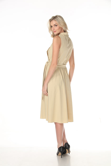 Joseph Ribkoff Flax Midi Wrap Dress With Pockets 262244