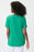 Joseph Ribkoff Foliage Green Cutout V-Neck Short Sleeve Hi-Low Top 232219 NEW