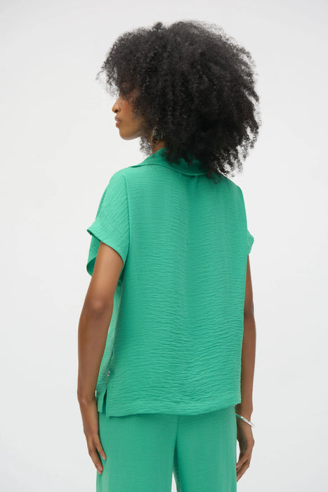 Joseph Ribkoff Cowl Neck Short Sleeve Gauze Top 252055