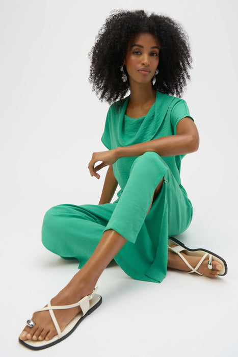 Joseph Ribkoff Cowl Neck Short Sleeve Gauze Top 252055