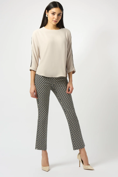 Joseph Ribkoff Geometric Print Pull-On Straight Leg Pants 253268