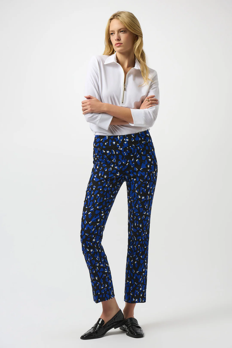 Joseph Ribkoff Geometric Print Pull-On Straight Leg Pants 253268