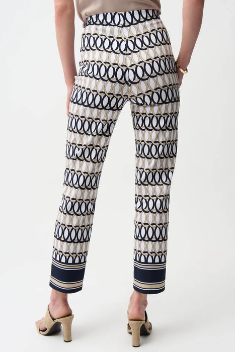 Joseph Ribkoff Geometric Print Straight Ankle Pants 261222