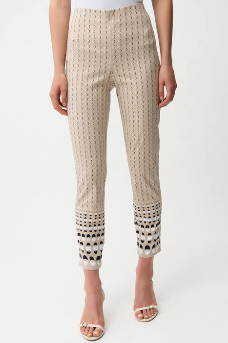 Joseph Ribkoff 261222 Geometric Print Pull-On Straight Pants