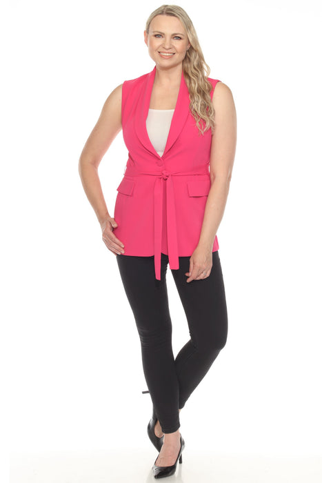 Joseph Ribkoff Geranium Belted Sleeveless Vest 252709