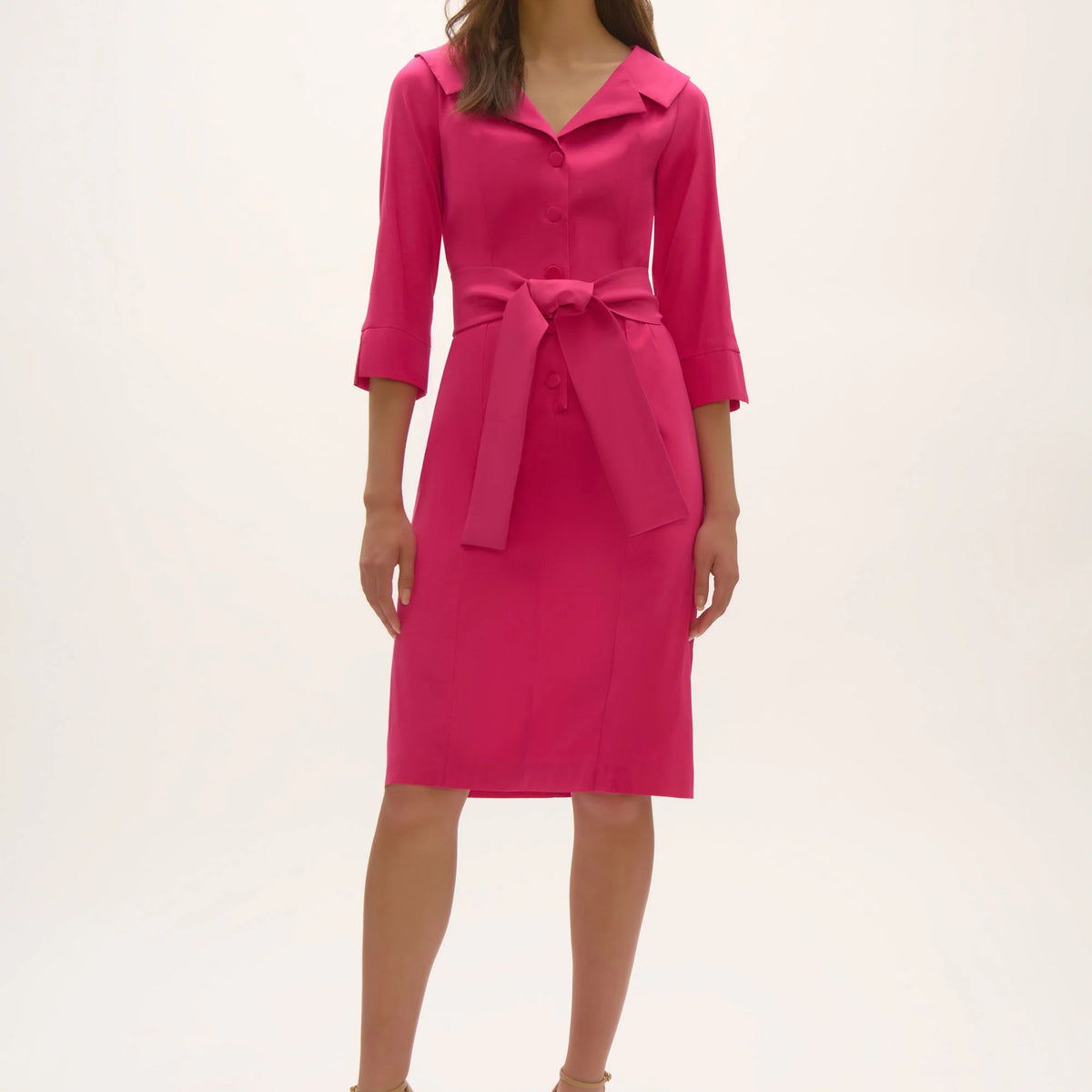 Joseph Ribkoff Geranium Belted Stretch Taffeta Shirt Dress 252718 AfterRetail Joseph Ribkoff Geranium Belted Stretch Taffeta Shirt Dress 252718 AfterRetail