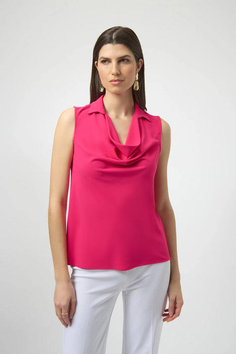 Joseph Ribkoff Style 252061 Geranium Cowl Neck Sleeveless Top