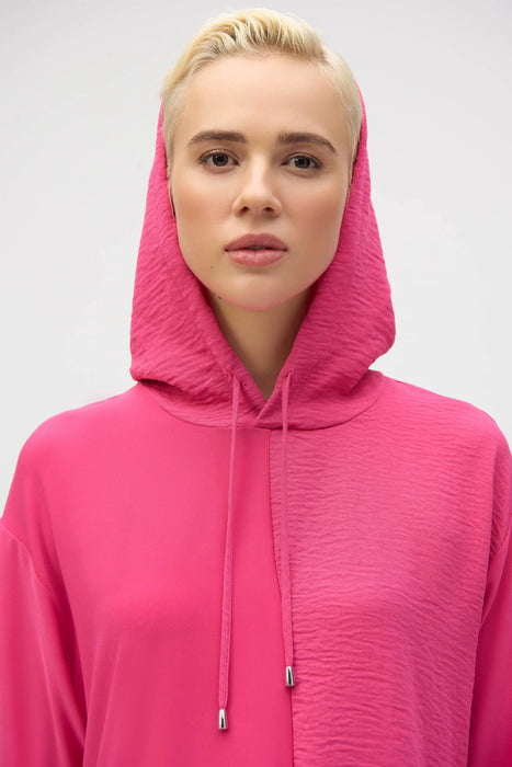 Joseph Ribkoff Hooded Short Sleeve Boxy Top 252116