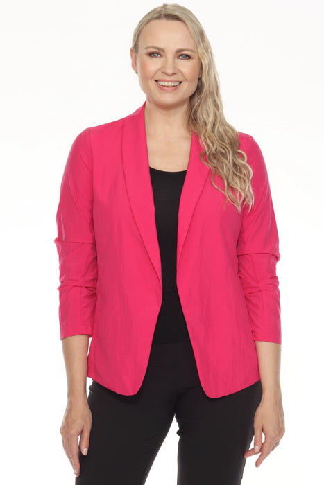 Joseph Ribkoff Style 252037 Geranium Open Front Nylon Blazer Jacket