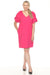 Joseph Ribkoff Style 251045 Geranium V-Neck Puff Sleeve Shift Dress
