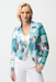 Joseph Ribkoff 261911 Dark Blue Denim Puff Sleeve Blazer Jacket